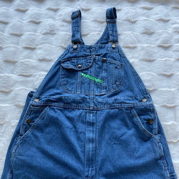 🔥Vintage Key Imperial Denim Carpenter Bib Overalls Farmer Barn Work Western - Picture 6 of 14